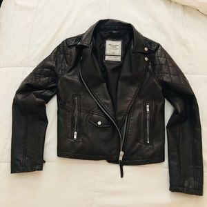 Abercrombie vegan leather jacket